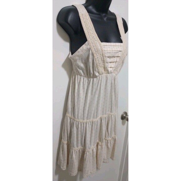 Vtg Billabong Beach Vibes Mini Dress Women's L Cream Swim Cover Up Jersey Knit - Picture 4 of 13